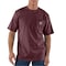 Carhartt Short Sleeve Pocket T-Shirt, 0.675 lb Port, XL K87-PRTXLREG - alternate 1